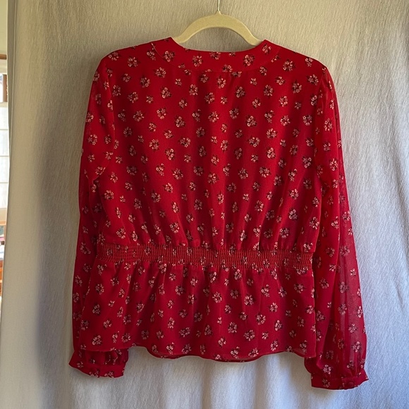 Madewell V-Neck Peplum Top - Picture 5 of 7